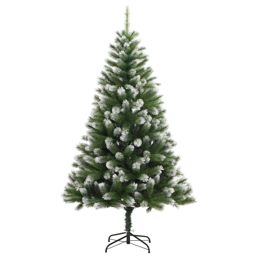 Umjetno božićno drvce sa šarkama i snijegom 210 cm