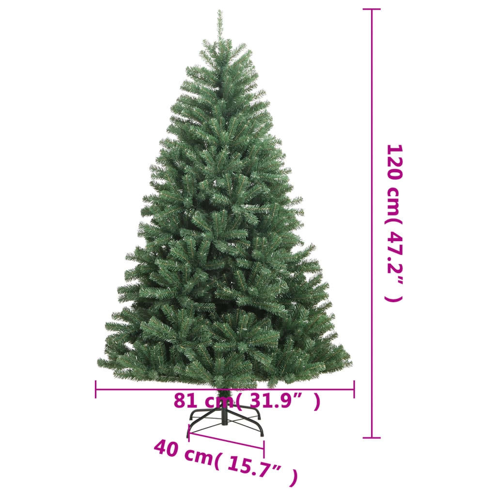 Umjetno božićno drvce sa šarkama i stalkom zeleno 120 cm