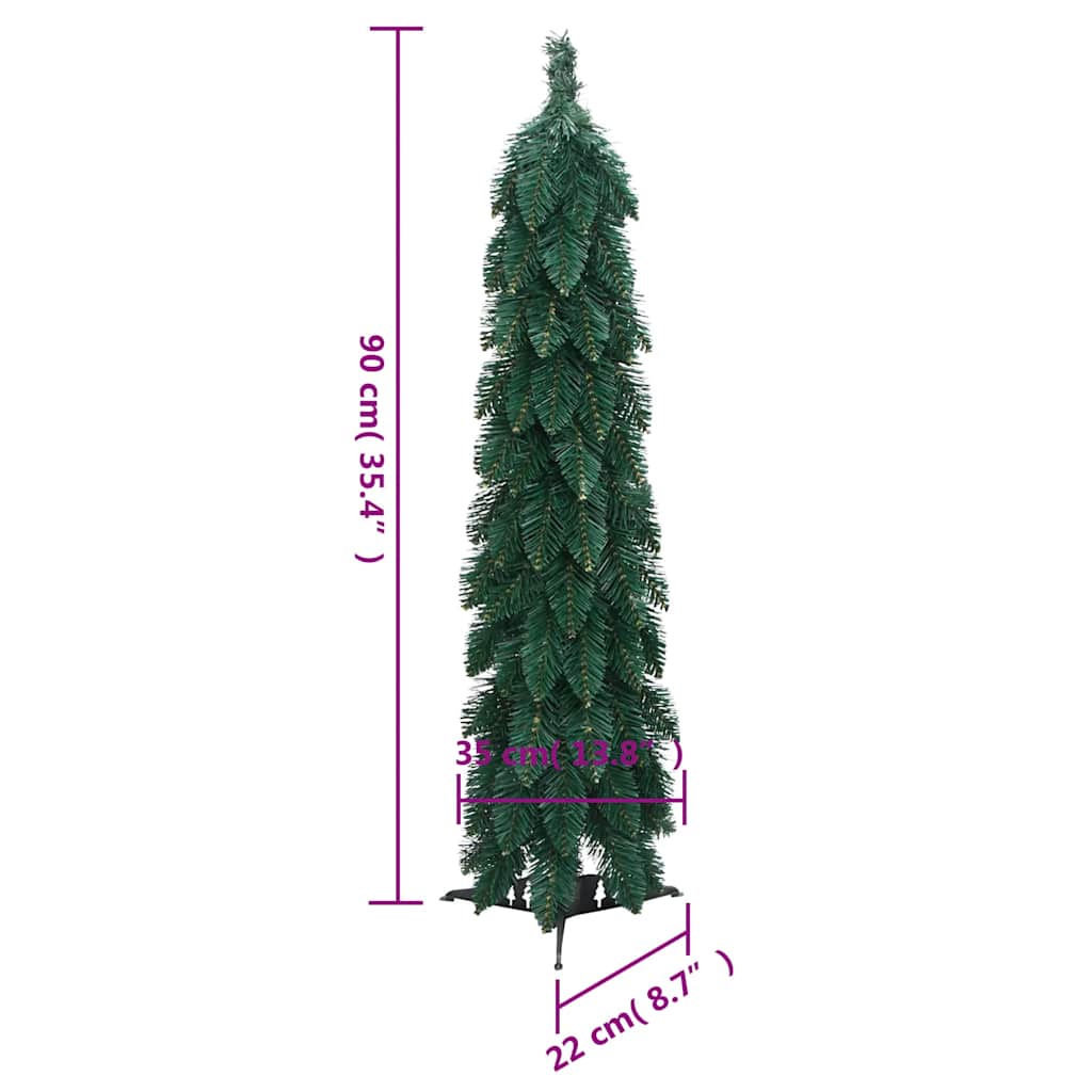 Umjetno osvijetljeno božićno drvce sa 45 LED žarulja 90 cm