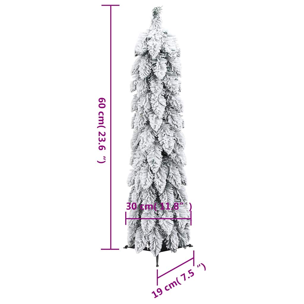 Umjetno osvijetljeno božićno drvce s 30 LED i snijegom 60 cm