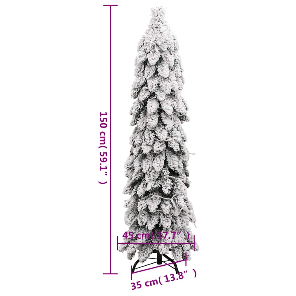 Umjetno osvijetljeno božićno drvce sa 80 LED i snijegom 150 cm