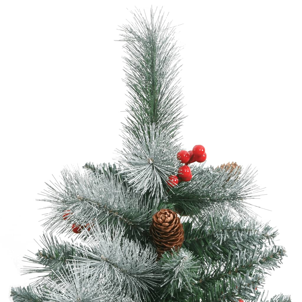 Umjetno božićno drvce sa šarkama, šiškama i bobicama 210 cm
