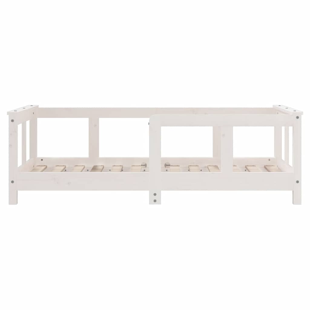 Okvir za dječji krevet bijeli 70 x 140 cm od masivne borovine