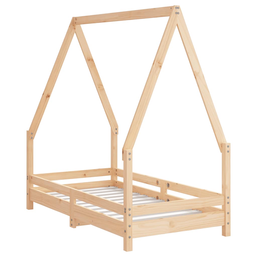 Okvir za dječji krevet 70 x 140 cm od masivne borovine