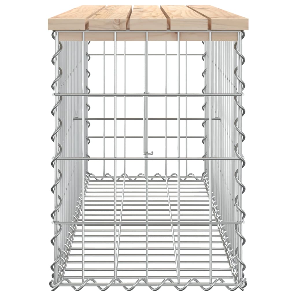 Vrtna klupa s gabionskim dizajnom 103x31,5x42 cm od borovine