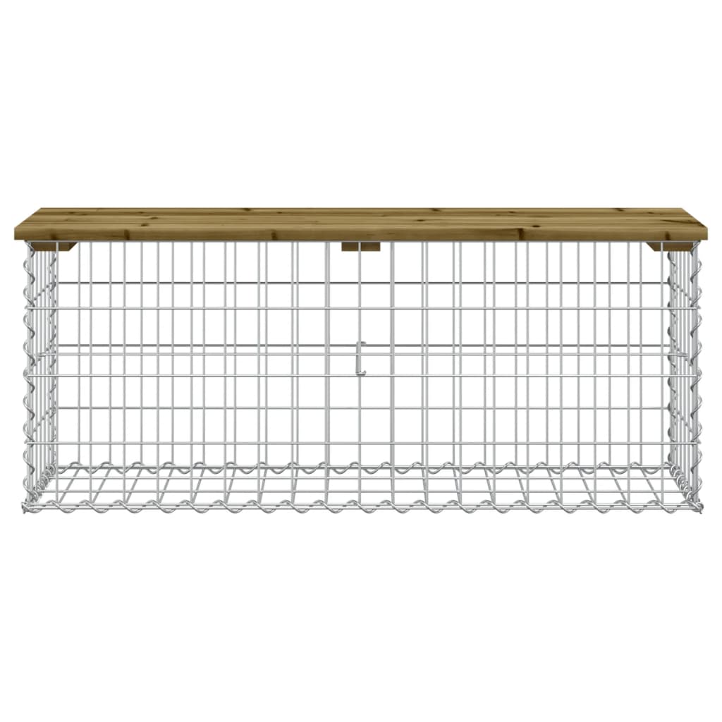 Vrtna klupa s gabionskim dizajnom 103x31,5x42 cm od borovine