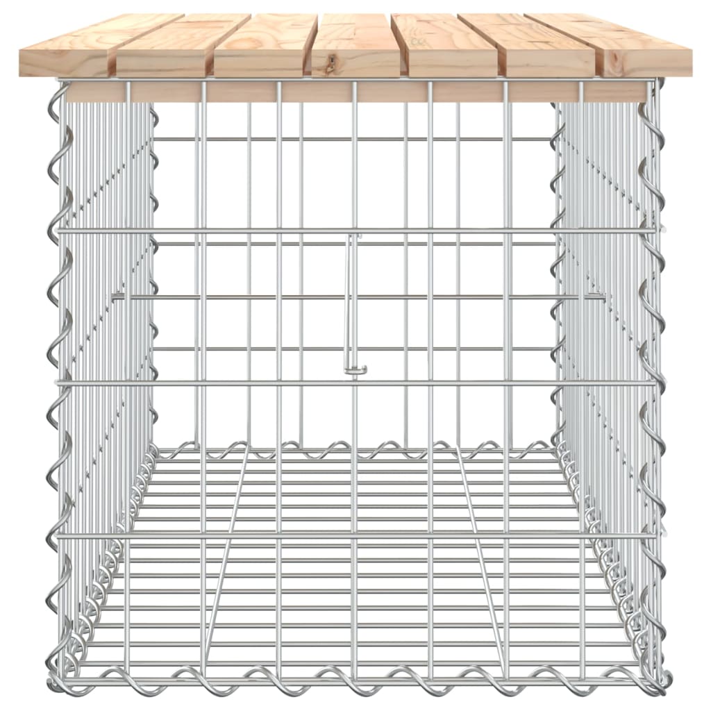 Vrtna klupa s gabionskim dizajnom 83x44x42 cm masivna borovina