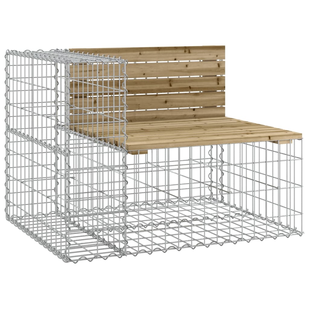 Vrtna klupa s gabionskim dizajnom 184 x 71 x 65,5 od borovine