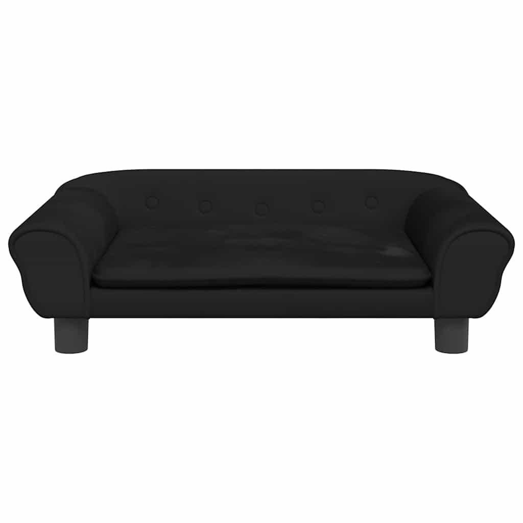 Dječja fotelja crna 70 x 45 x 26 cm baršunasta