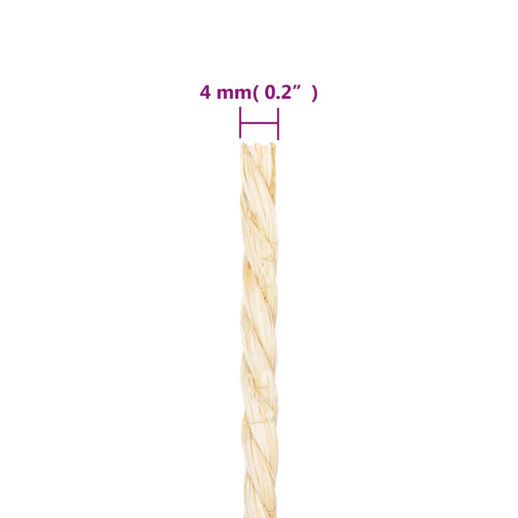 Uže od 100 % sisala 4 mm 250 m