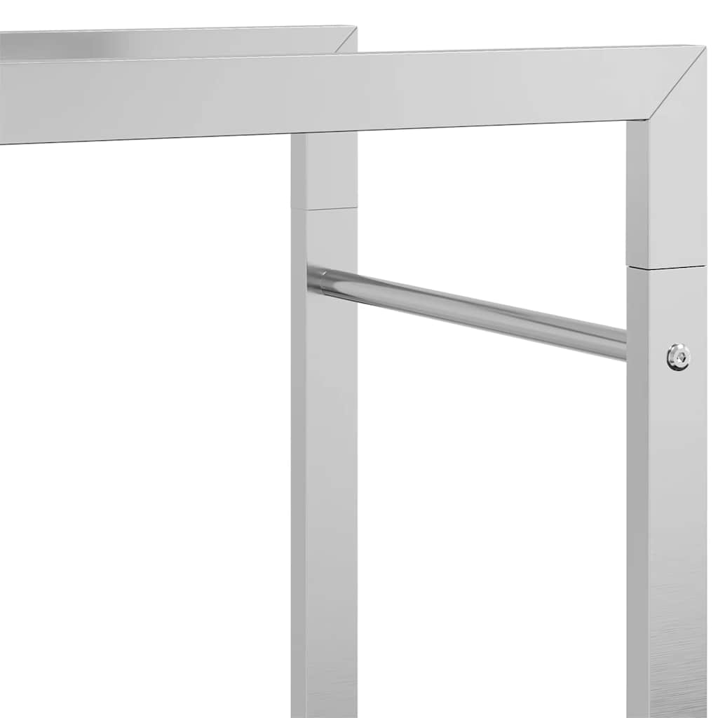 Stalak za drva za ogrjev 80x28x86 cm od nehrđajućeg čelika
