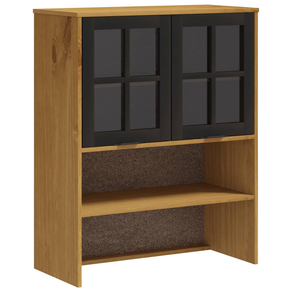 Visoka komoda sa staklenim vratima FLAM 80x40x180 cm borovina