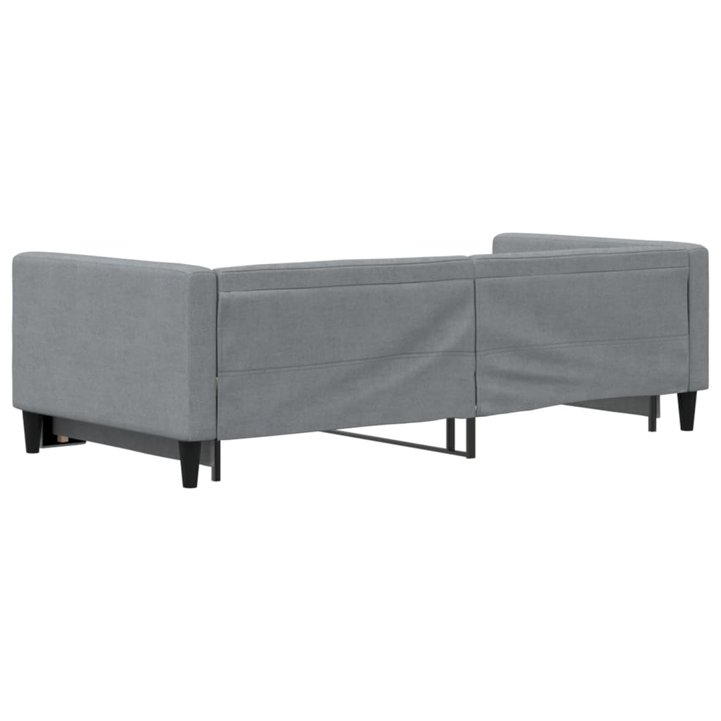 Dnevni krevet na razvlačenje svjetlosivi 90 x 190 cm od tkanine