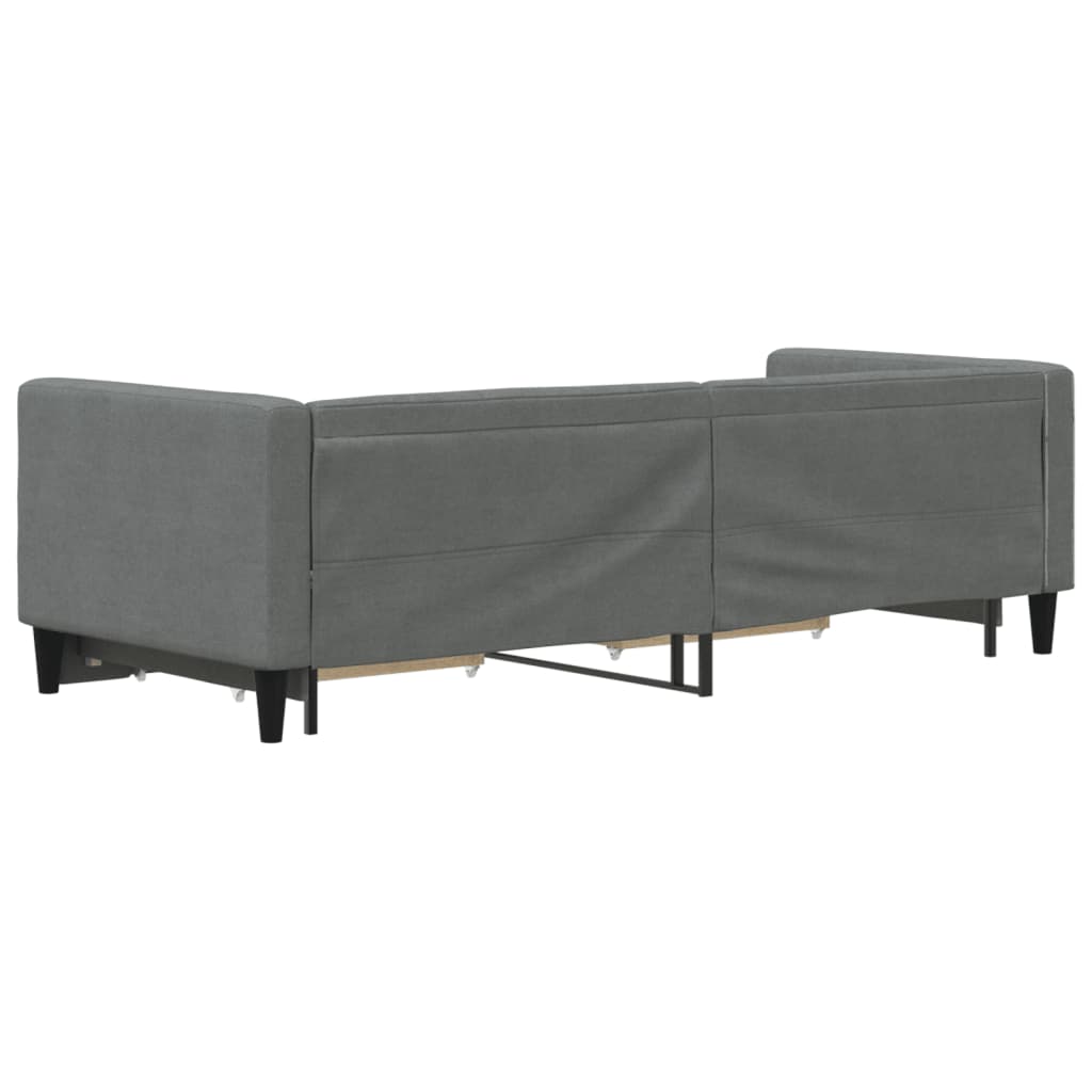 Dnevni krevet na razvlačenje i ladice tamnosivi 80x200 cm