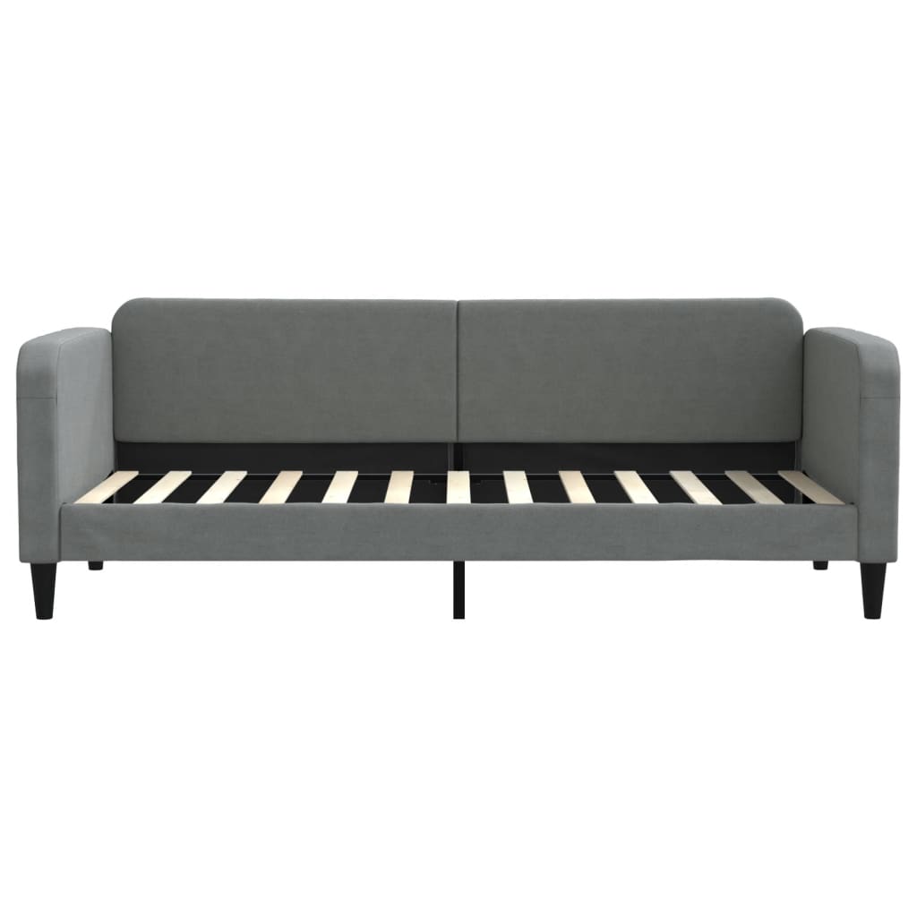 Dnevni krevet s madracem tamnosivi 80 x 200 cm od tkanine