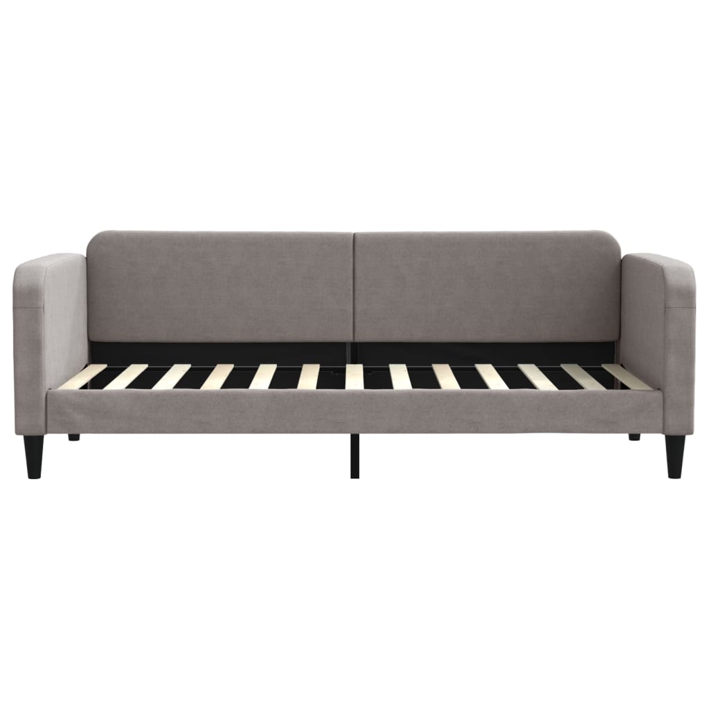 Dnevni krevet s madracem smeđesivi 80 x 200 cm od tkanine