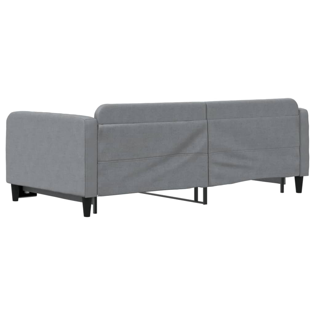 Dnevni krevet na razvlačenje svjetlosivi 100x190 cm od tkanine