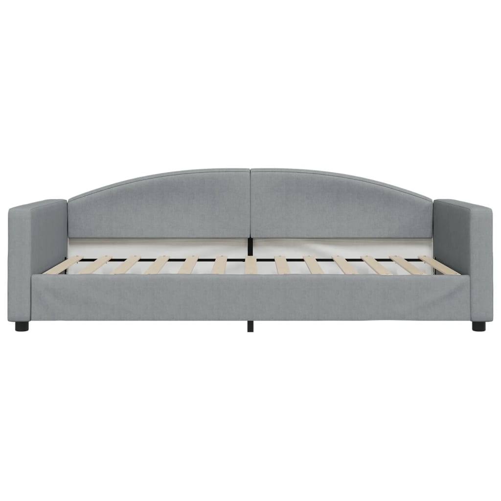 Dnevni krevet s madracem svjetlosivi 100 x 200 cm od tkanine