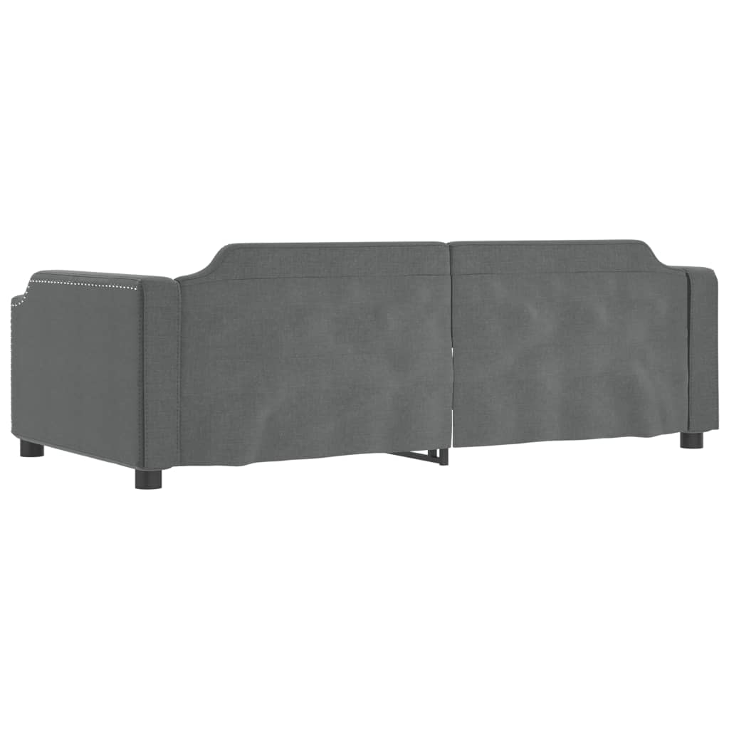 Dnevni krevet na razvlačenje bez madraca tamnosivi 100 x 200 cm