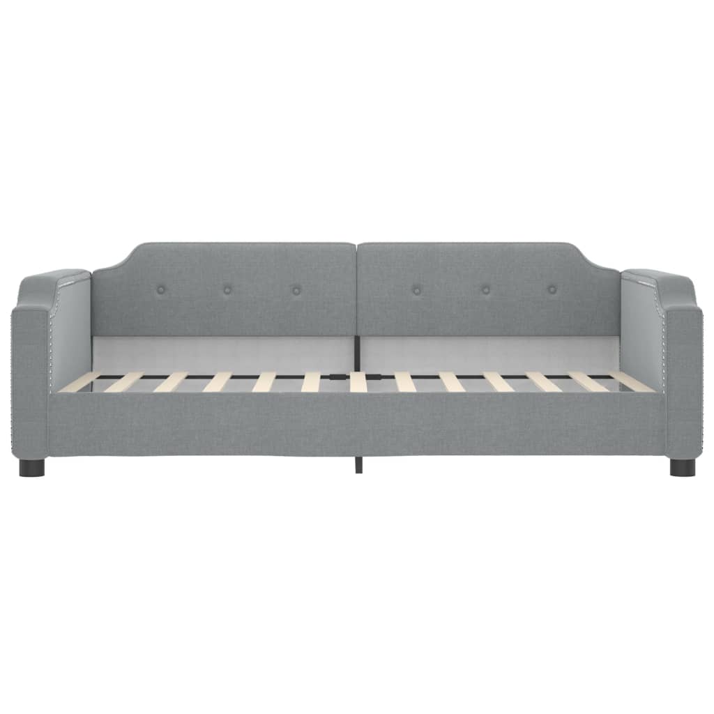 Dnevni krevet na razvlačenje svjetlosivi 80 x 200 cm od tkanine