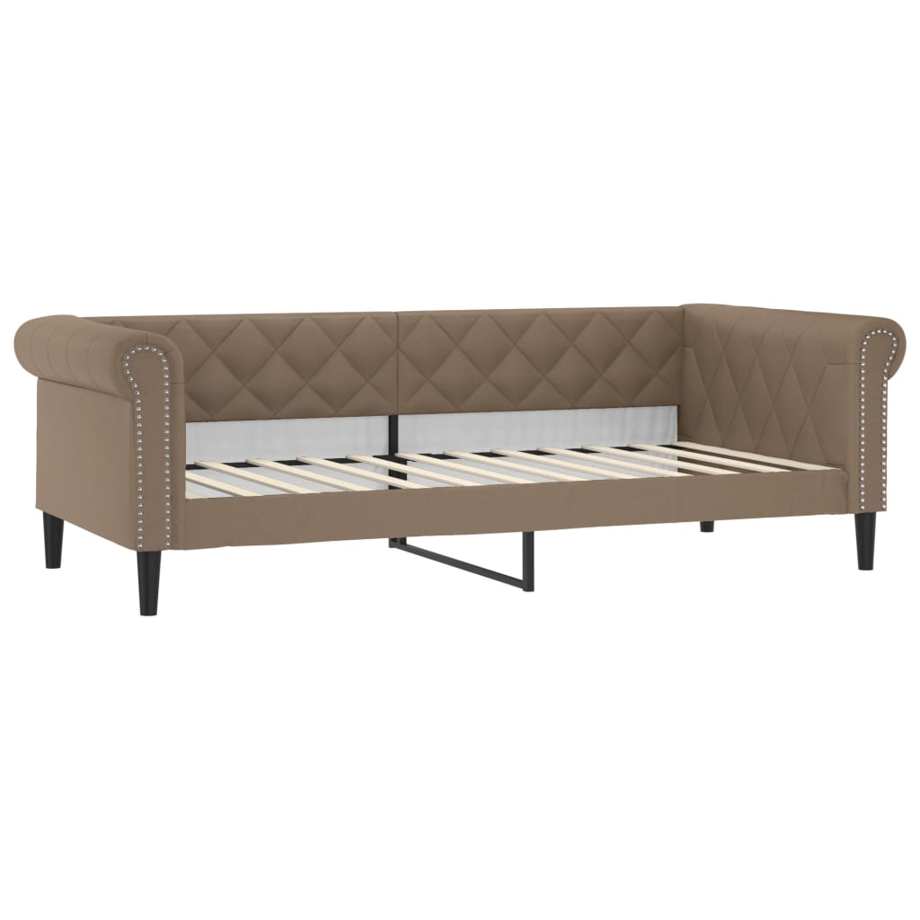 Dnevni krevet na razvlačenje cappuccino 90x200 cm umjetna koža