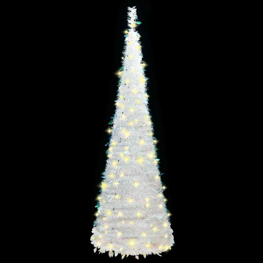 Umjetno božićno drvce 50 LED žarulja bijelo 120 cm