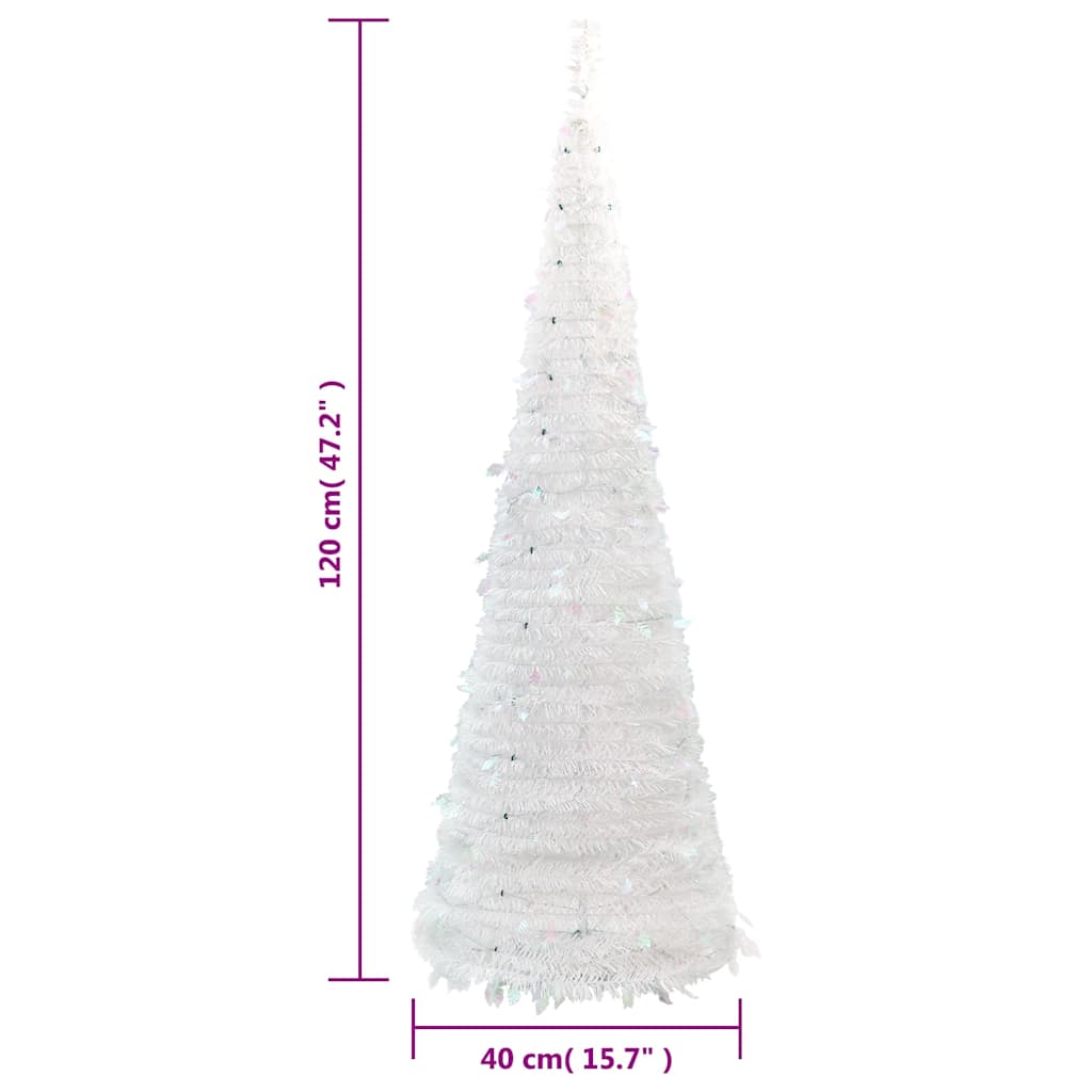 Umjetno božićno drvce 50 LED žarulja bijelo 120 cm