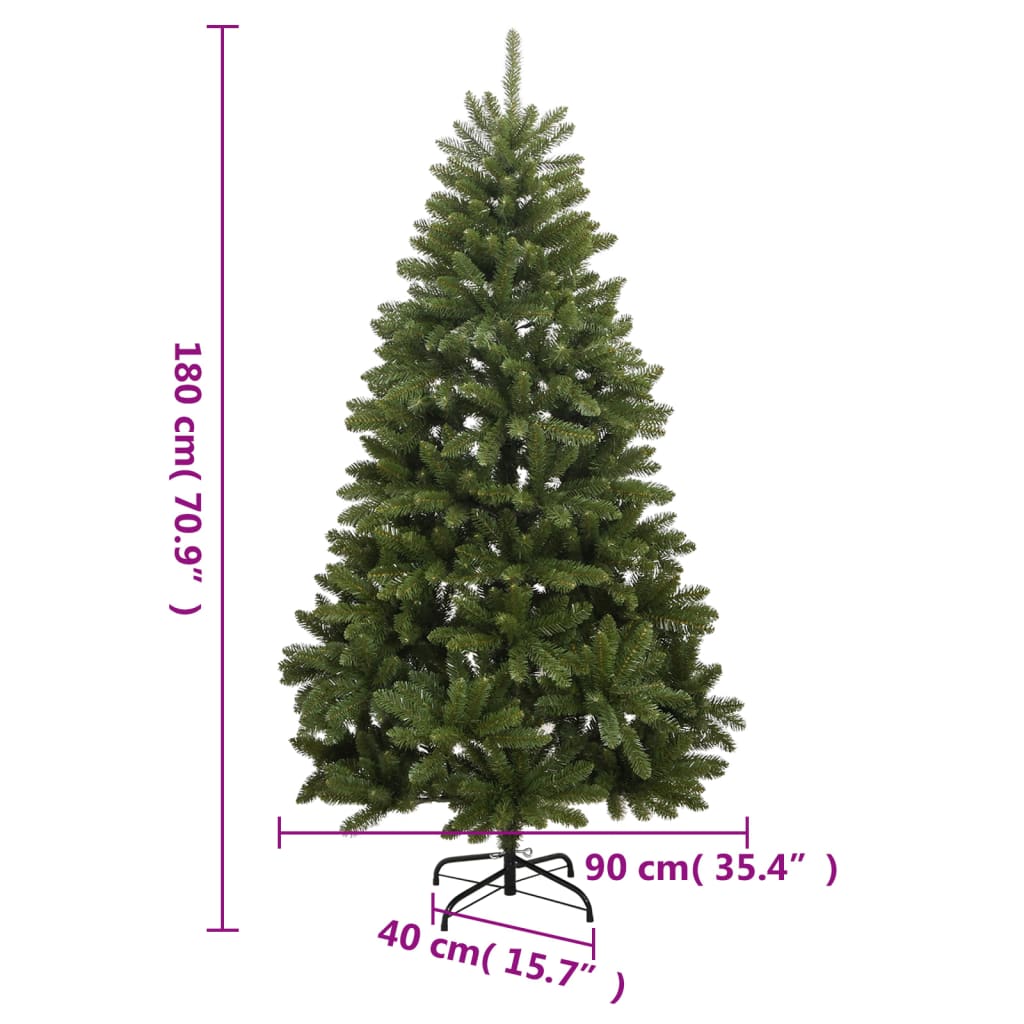Umjetno božićno drvce sa šarkama i stalkom zeleno 180 cm