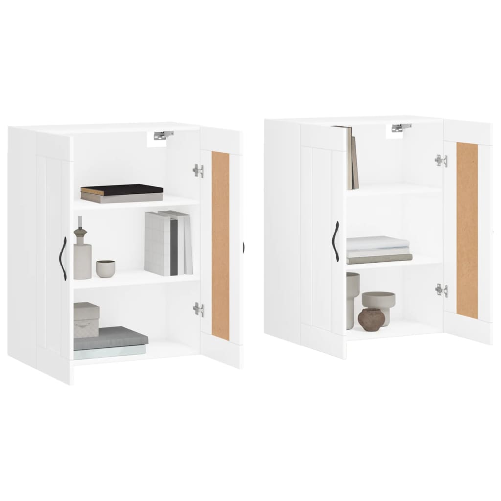 Zidni ormarići 2 kom bijeli od konstruiranog drva