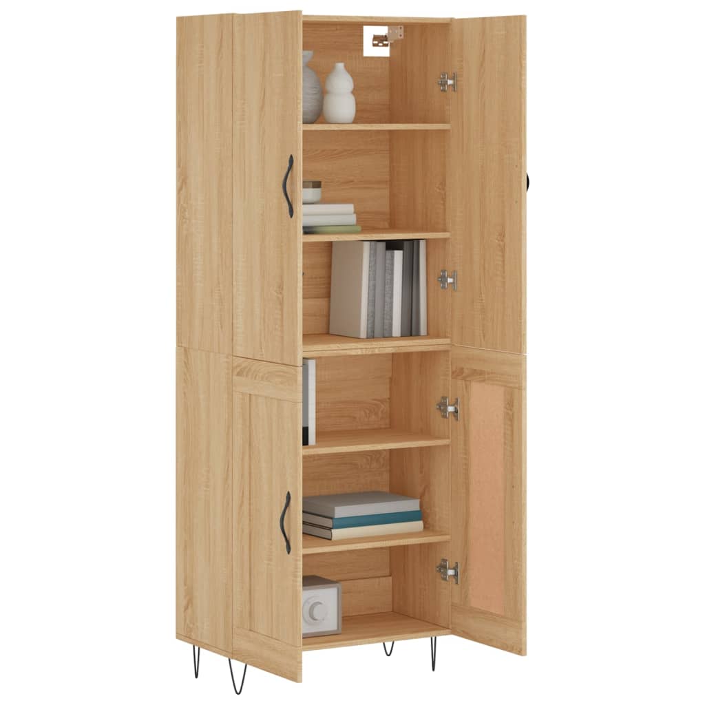 Visoka komoda hrasta sonome 69,5x34x180cm od konstruiranog drva