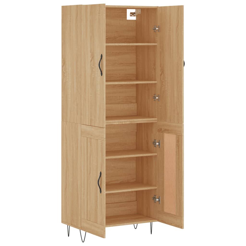 Visoka komoda hrasta sonome 69,5x34x180cm od konstruiranog drva
