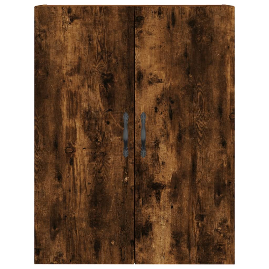 Visoka komoda dimljeni hrast 69,5x34x180 cm konstruiranog drva
