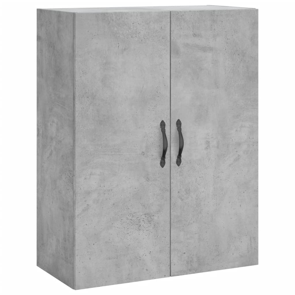 Visoka komoda siva betona 69,5x34x180 cm od konstruiranog drva