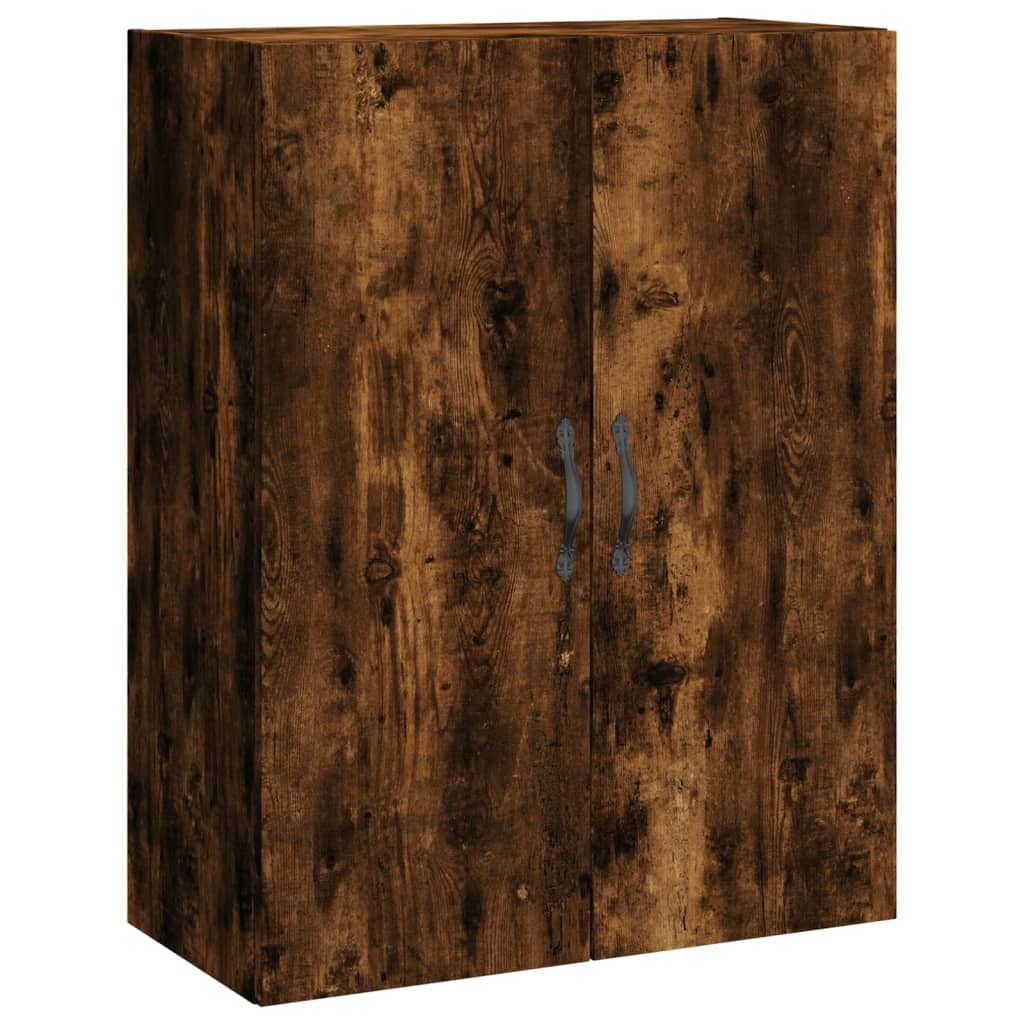 Visoka komoda dimljeni hrast 69,5x34x180 cm konstruiranog drva