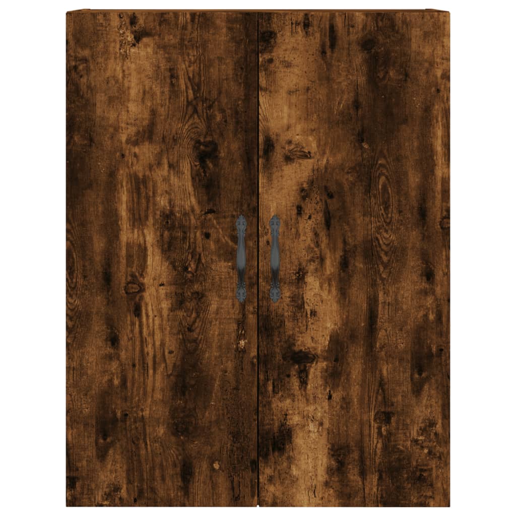 Visoka komoda dimljeni hrast 69,5x34x180 cm konstruiranog drva