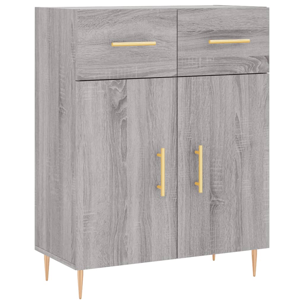 Visoka komoda siva sonome 69,5x34x180 cm od konstruiranog drva
