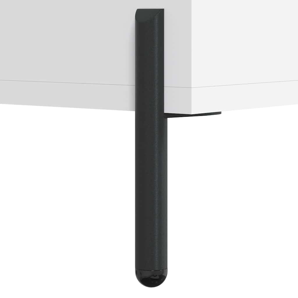 Visoka komoda bijela 69,5x34x180 cm konstruirano drvo
