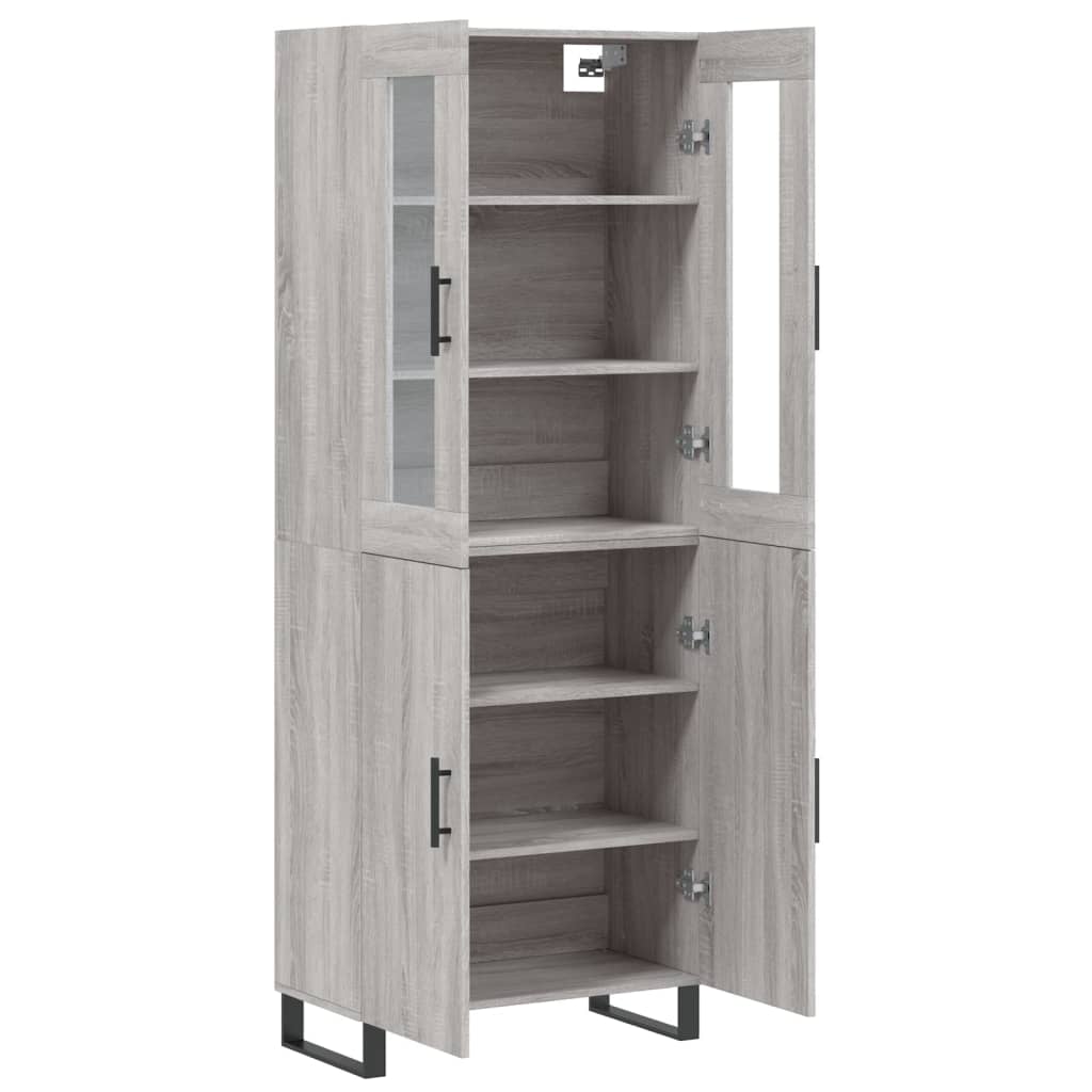 Visoka komoda siva sonome 69,5x34x180 cm od konstruiranog drva