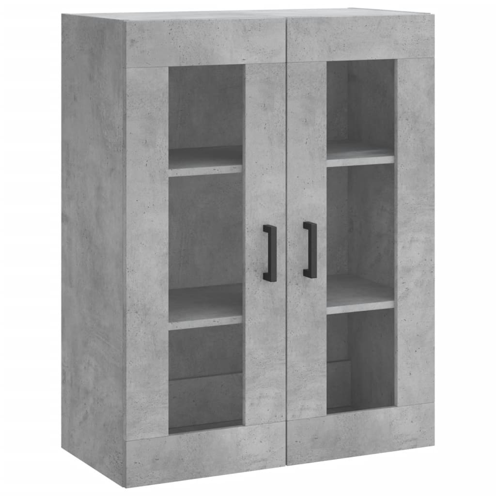 Visoka komoda siva betona 69,5x34x180 cm od konstruiranog drva