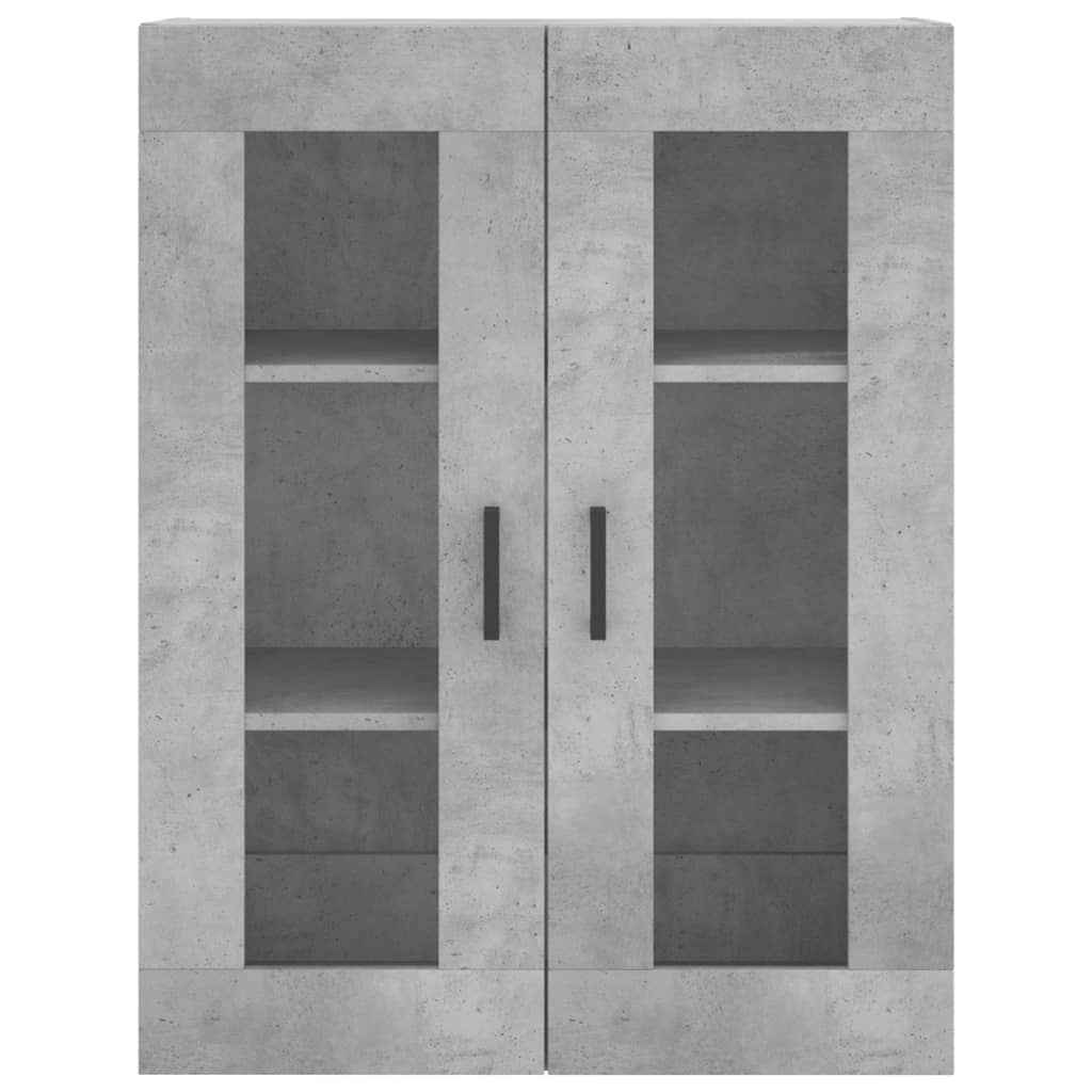 Visoka komoda siva betona 69,5x34x180 cm od konstruiranog drva