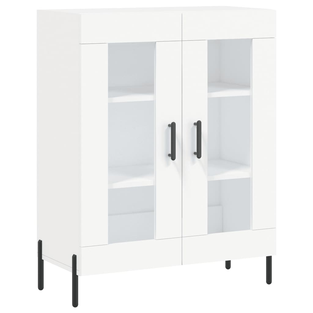 Visoka komoda bijela 69,5x34x180 cm konstruirano drvo