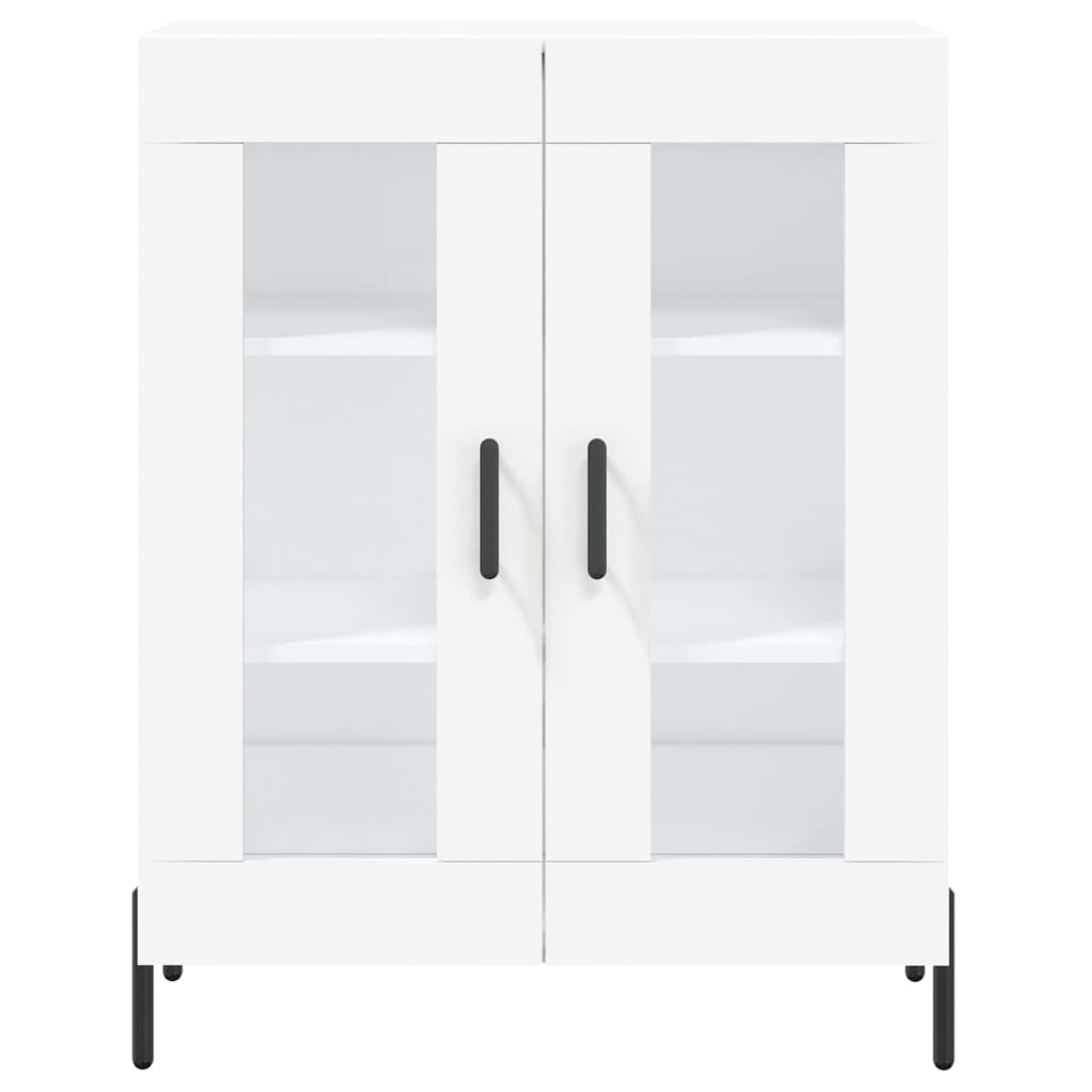 Visoka komoda bijela 69,5x34x180 cm konstruirano drvo
