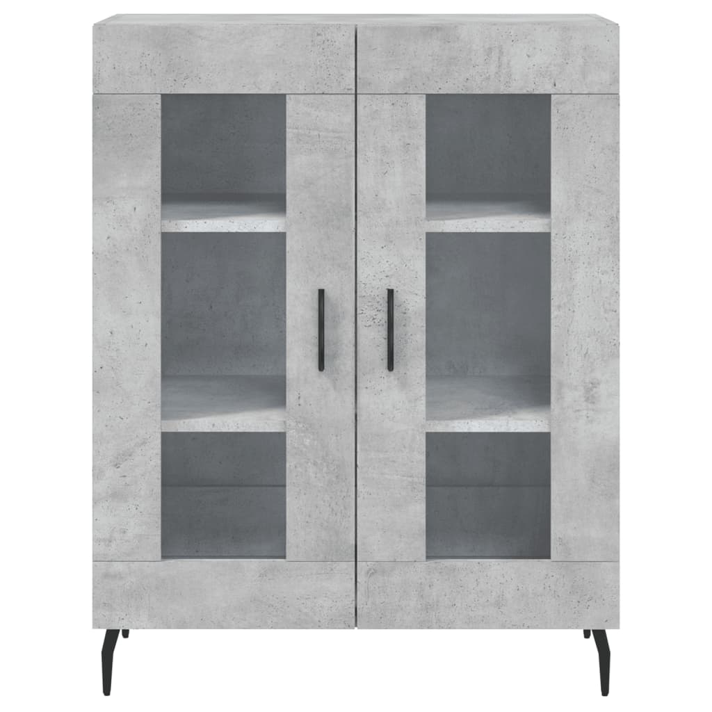 Visoka komoda siva betona 69,5x34x180 cm od konstruiranog drva