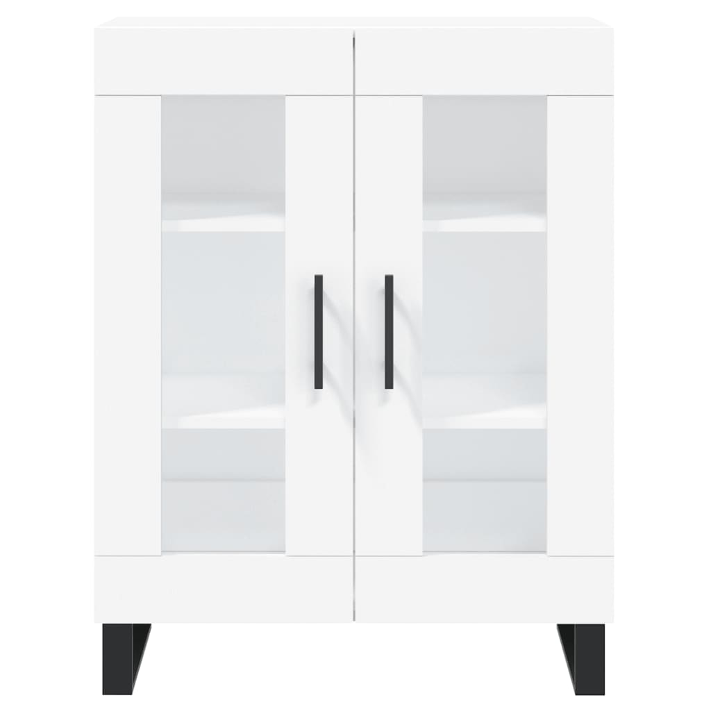 Visoka komoda bijela 69,5x34x180 cm konstruirano drvo