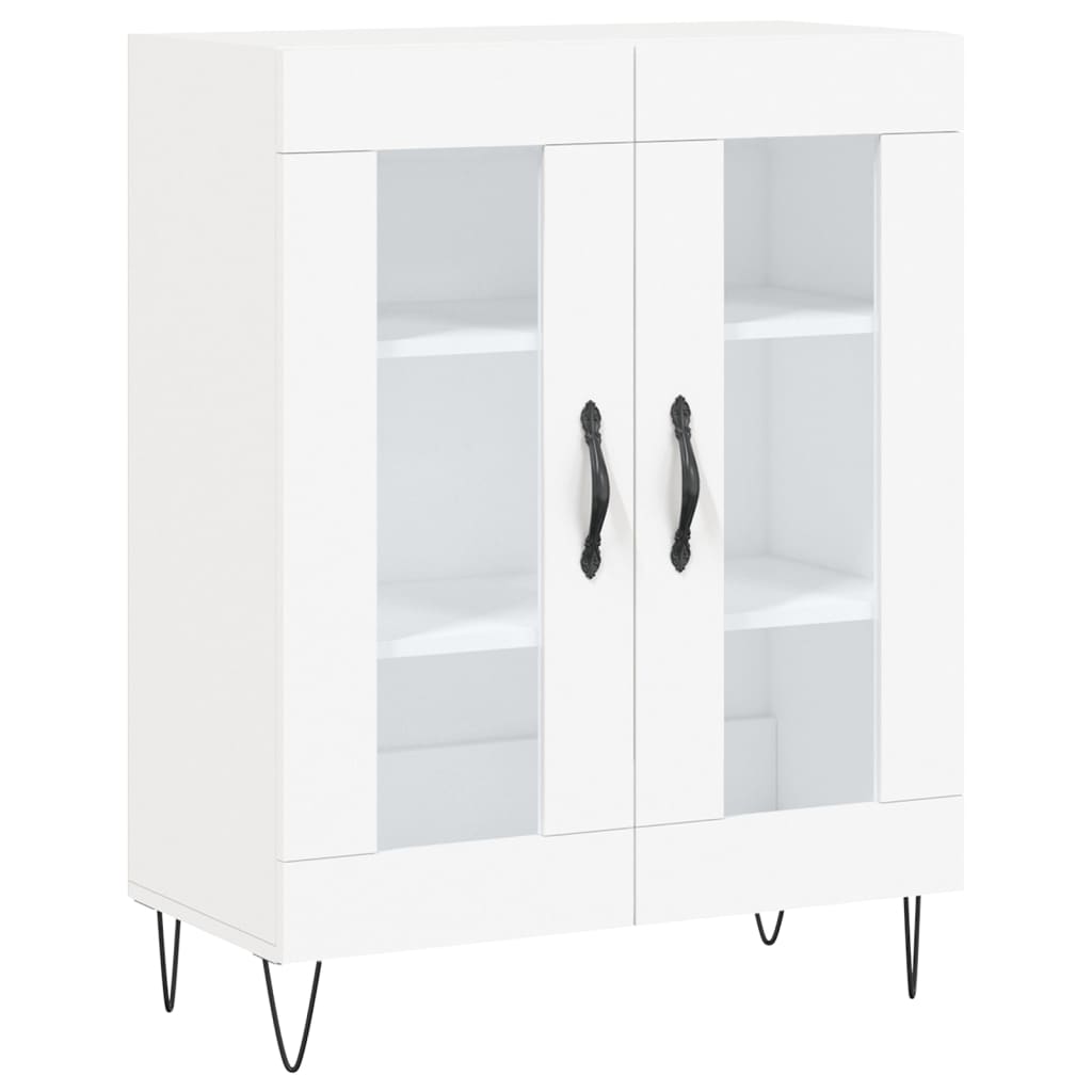 Visoka komoda bijela 69,5x34x180 cm konstruirano drvo