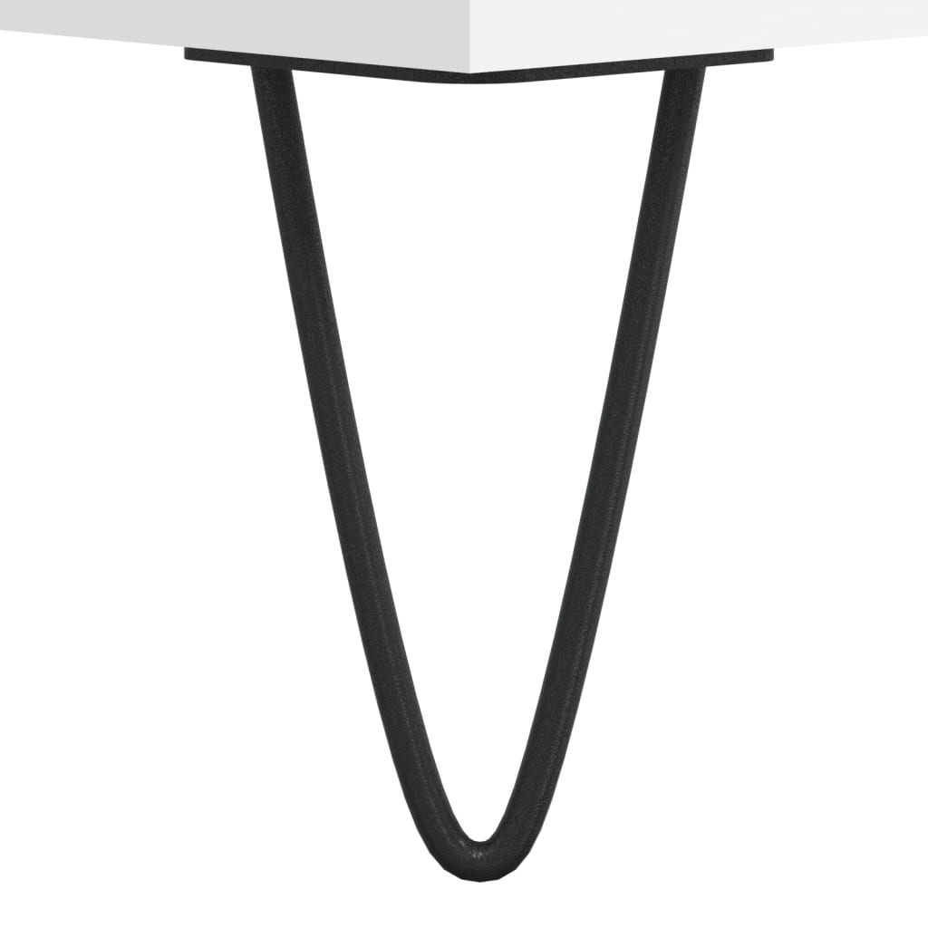 Visoka komoda bijela 69,5x34x180 cm konstruirano drvo