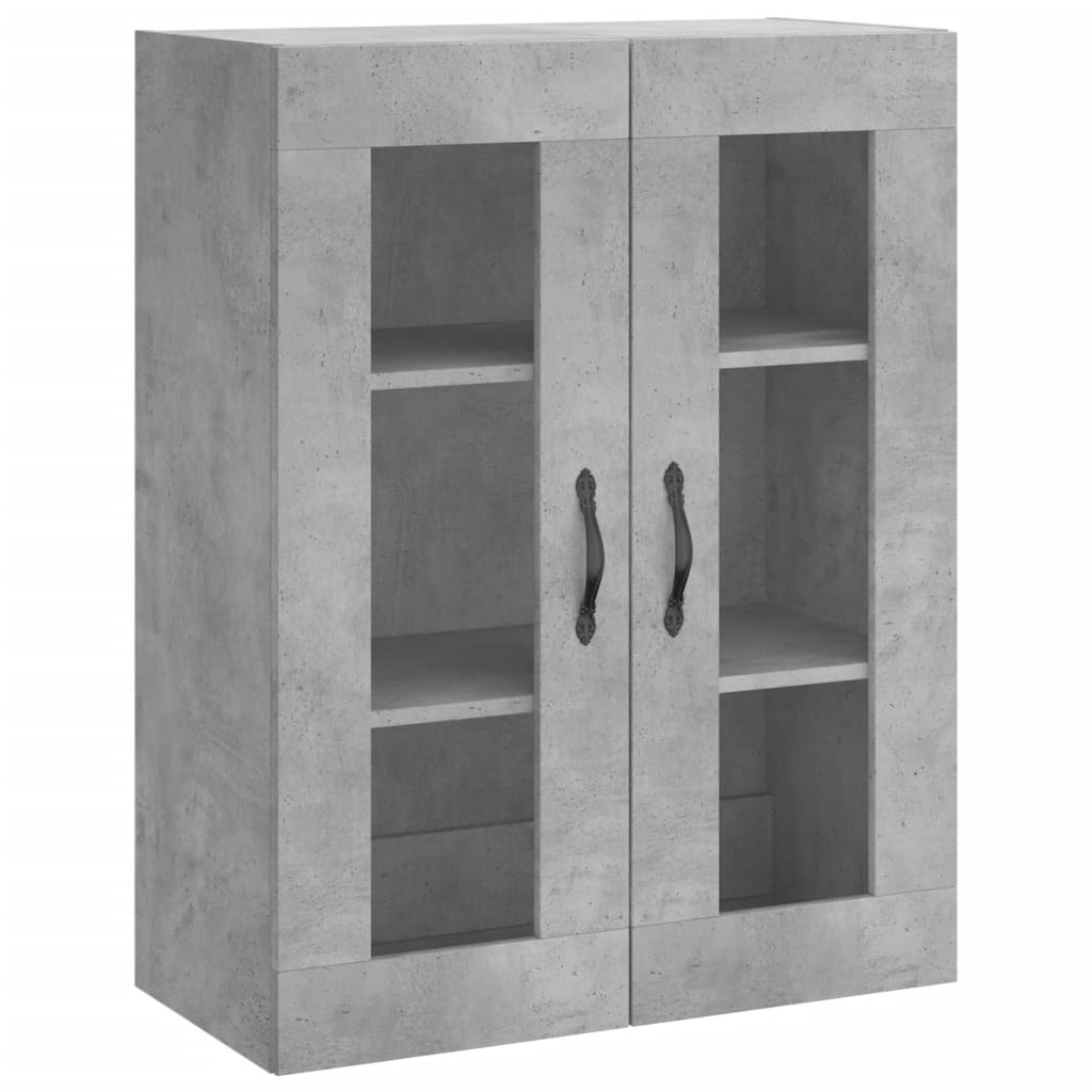 Visoka komoda siva betona 69,5x34x180 cm od konstruiranog drva