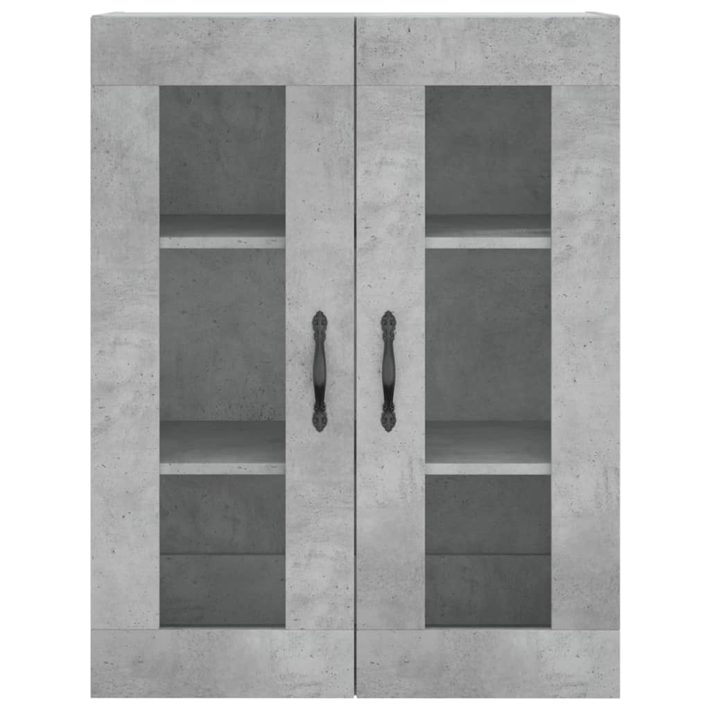 Visoka komoda siva betona 69,5x34x180 cm od konstruiranog drva