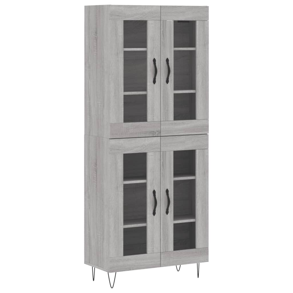 Visoka komoda siva sonome 69,5x34x180 cm od konstruiranog drva