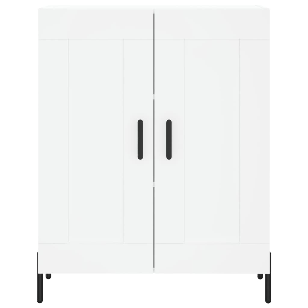 Visoka komoda bijela 69,5x34x180 cm konstruirano drvo